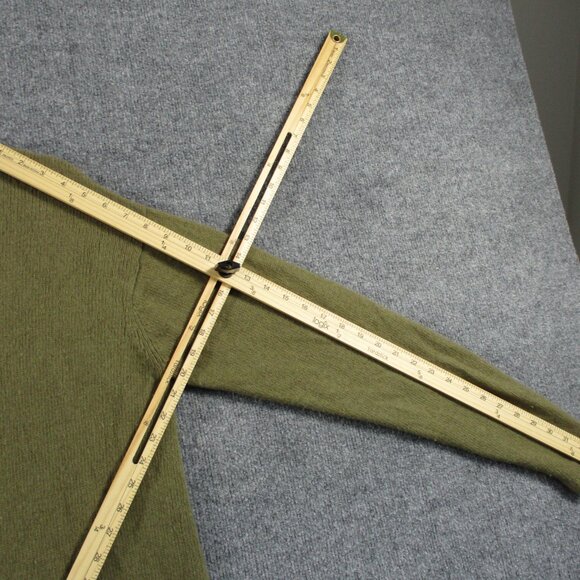 North Face Sweater Mens L Green A5 Series Lambs Wool Crew Pull Over Climb Hike - Picture 14 of 16